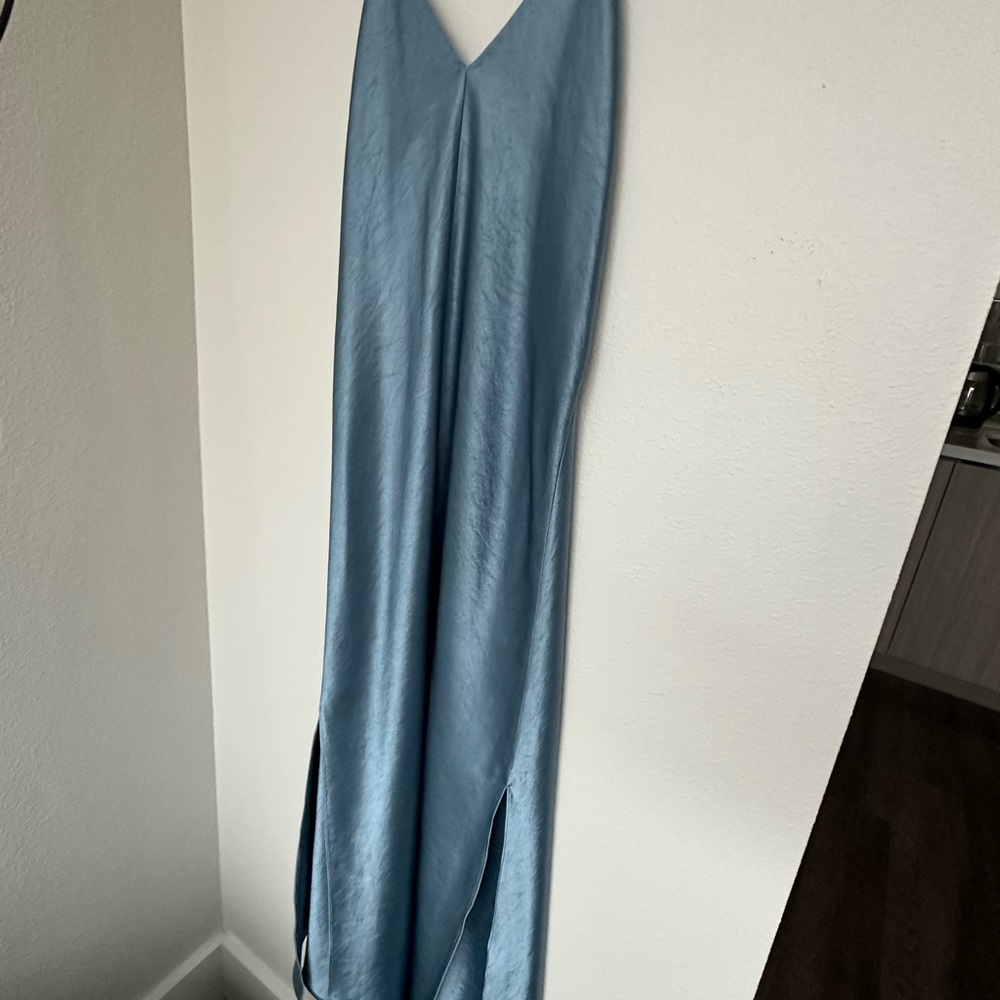 Theory size 0 blue silky dress